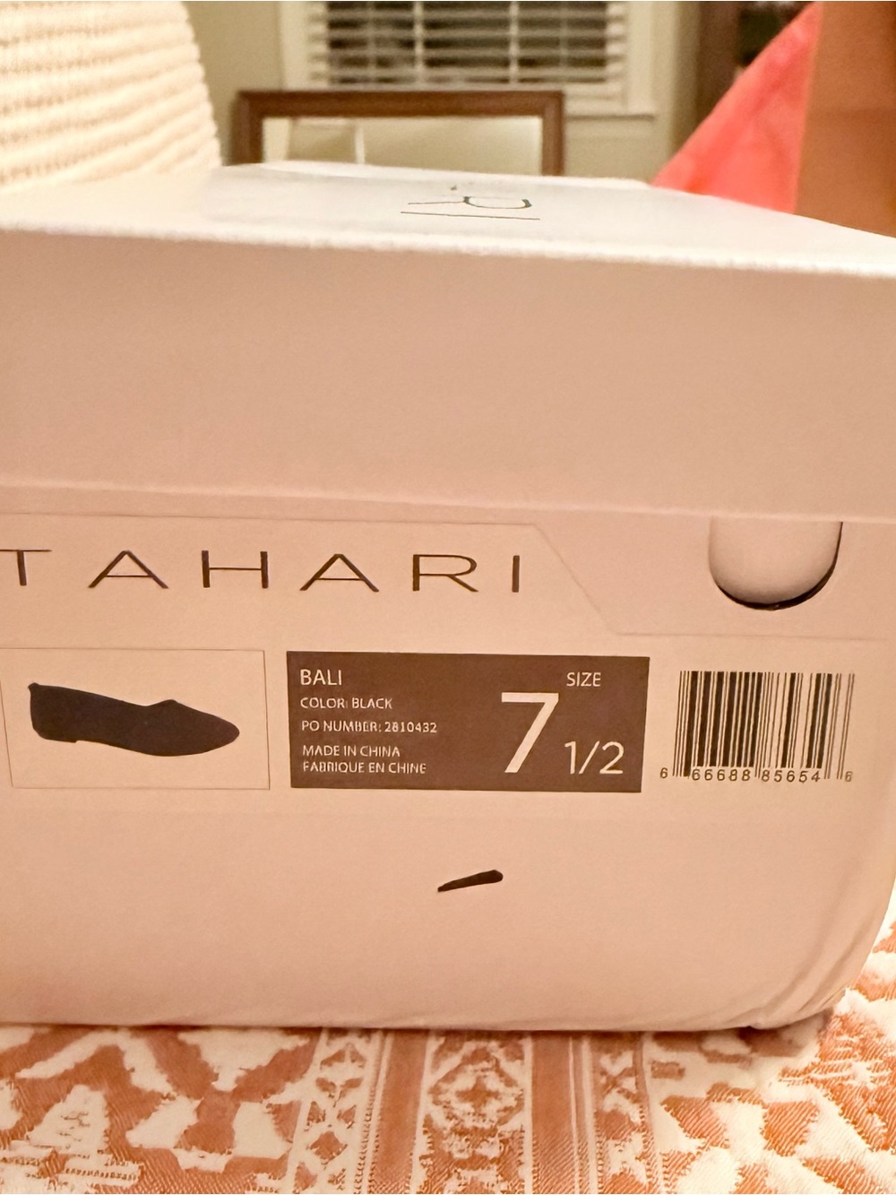 Tahari Black Bali Ballet Flats 7.5 NWT - Picture 11 of 12